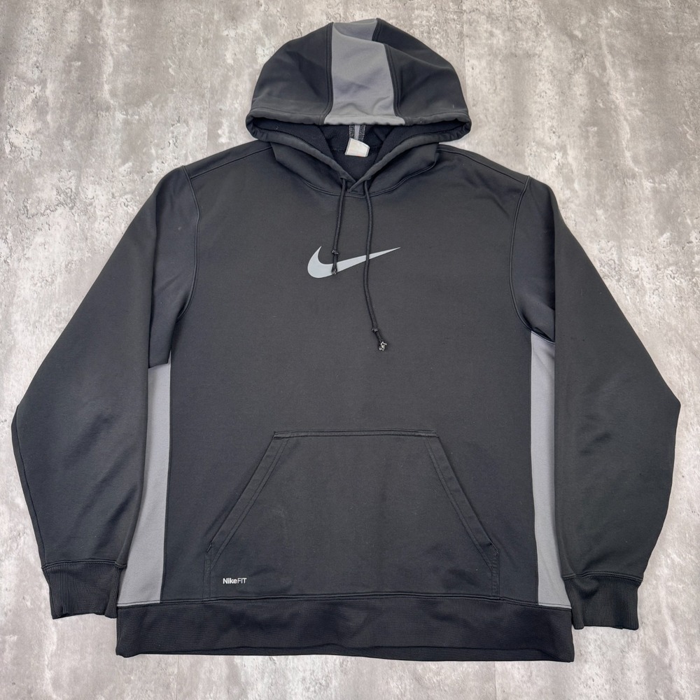 Vintage Nike Hoodie Mens XL Black Pullover Sweatshirt‎ Sports Center Swoosh Y2K
